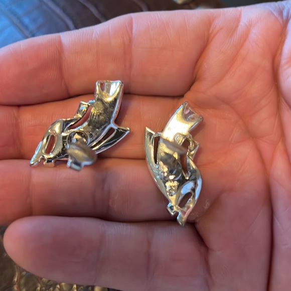 Beautiful Coro Purple Confetti link necklace with matching ear clips. Parure set - Picture 8 of 10